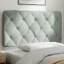 Cabecero de cama acolchado terciopelo gris claro 100 cm de vidaXL, Cabeceros y pies de cama - Ref: Foro24-374714, Precio: 39,...