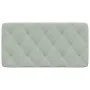 Cabecero de cama acolchado terciopelo gris claro 100 cm de vidaXL, Cabeceros y pies de cama - Ref: Foro24-374714, Precio: 39,...