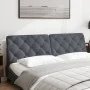 Dark gray velvet padded bed headboard 180 cm by vidaXL, Headboards and footboards - Ref: Foro24-374740, Price: 86,76 €, Disco...