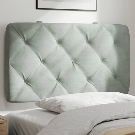 Cabecero de cama acolchado terciopelo gris claro 80 cm de vidaXL, Cabeceros y pies de cama - Ref: Foro24-374702, Precio: 43,7...