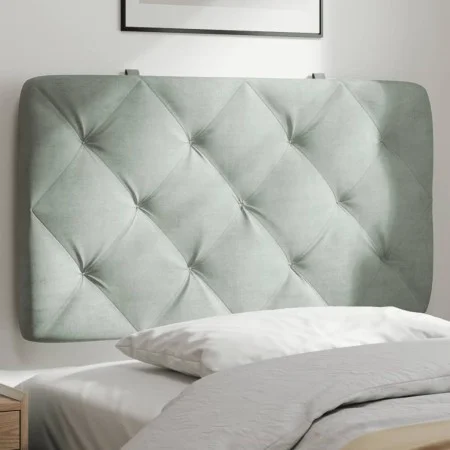 Cabecero de cama acolchado terciopelo gris claro 80 cm de vidaXL, Cabeceros y pies de cama - Ref: Foro24-374702, Precio: 43,1...