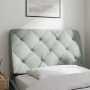 Cabecero de cama acolchado terciopelo gris claro 80 cm de vidaXL, Cabeceros y pies de cama - Ref: Foro24-374702, Precio: 43,7...