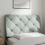 Cabecero de cama acolchado terciopelo gris claro 80 cm de vidaXL, Cabeceros y pies de cama - Ref: Foro24-374702, Precio: 43,1...