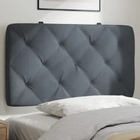 Dunkelgraues, samtgepolstertes Bettkopfteil 90 cm von vidaXL, Kopf- und Fußteile - Ref: Foro24-374709, Preis: 39,33 €, Rabatt: %