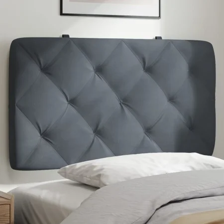 Dunkelgraues, samtgepolstertes Bettkopfteil 90 cm von vidaXL, Kopf- und Fußteile - Ref: Foro24-374709, Preis: 39,30 €, Rabatt: %