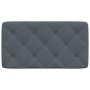 Dunkelgraues, samtgepolstertes Bettkopfteil 90 cm von vidaXL, Kopf- und Fußteile - Ref: Foro24-374709, Preis: 37,62 €, Rabatt: %