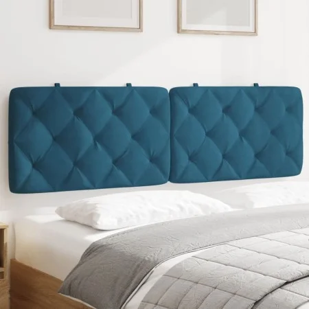 Blaues, samtgepolstertes Kopfteil 160 cm von vidaXL, Kopf- und Fußteile - Ref: Foro24-374737, Preis: 78,58 €, Rabatt: %
