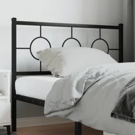 Kopfteil aus schwarzem Metall, 107 cm von vidaXL, Kopf- und Fußteile - Ref: Foro24-376256, Preis: 39,03 €, Rabatt: %
