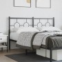 Kopfteil aus schwarzem Metall, 160 cm von vidaXL, Kopf- und Fußteile - Ref: Foro24-376261, Preis: 45,23 €, Rabatt: %