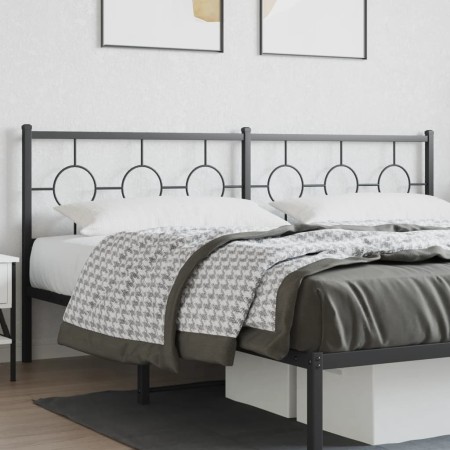 Kopfteil aus schwarzem Metall, 193 cm von vidaXL, Kopf- und Fußteile - Ref: Foro24-376263, Preis: 49,14 €, Rabatt: %