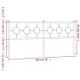 Cabecero de metal negro 193 cm de vidaXL, Cabeceros y pies de cama - Ref: Foro24-376263, Precio: 48,40 €, Descuento: %
