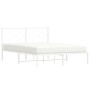 Metallbettgestell mit weißem Kopfteil 140x190 cm von vidaXL, Betten und Lattenroste - Ref: Foro24-376275, Preis: 99,35 €, Rab...