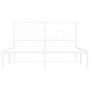 Metallbettgestell mit weißem Kopfteil 140x190 cm von vidaXL, Betten und Lattenroste - Ref: Foro24-376275, Preis: 99,35 €, Rab...