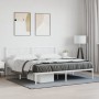 Metal bed frame with white headboard 183x213 cm by vidaXL, Beds and slatted bases - Ref: Foro24-376280, Price: 110,88 €, Disc...