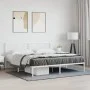 Metal bed frame with white headboard 183x213 cm by vidaXL, Beds and slatted bases - Ref: Foro24-376280, Price: 109,32 €, Disc...