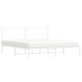 Metallbettgestell mit weißem Kopfteil 183x213 cm von vidaXL, Betten und Lattenroste - Ref: Foro24-376280, Preis: 110,88 €, Ra...