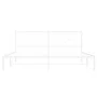 Metal bed frame with white headboard 183x213 cm by vidaXL, Beds and slatted bases - Ref: Foro24-376280, Price: 109,32 €, Disc...