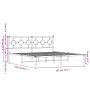 Metallbettgestell mit weißem Kopfteil 183x213 cm von vidaXL, Betten und Lattenroste - Ref: Foro24-376280, Preis: 109,32 €, Ra...