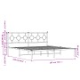 Metallbettgestell mit weißem Kopfteil 183x213 cm von vidaXL, Betten und Lattenroste - Ref: Foro24-376280, Preis: 110,88 €, Ra...