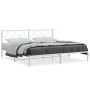 Bettgestell aus weißem Metall mit Kopfteil 200x200 cm von vidaXL, Betten und Lattenroste - Ref: Foro24-376282, Preis: 113,15 ...