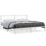 Estructura de cama con cabecero metal blanca 200x200 cm de vidaXL, Camas y somieres - Ref: Foro24-376282, Precio: 114,68 €, D...