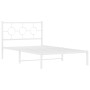 Metallbettgestell mit Kopf- und Fußteil weiß 107x203 cm von vidaXL, Betten und Lattenroste - Ref: Foro24-376289, Preis: 81,47...