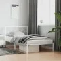Metallbettgestell mit Kopf- und Fußteil weiß 107x203 cm von vidaXL, Betten und Lattenroste - Ref: Foro24-376289, Preis: 80,33...