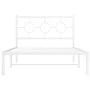 Metallbettgestell mit Kopf- und Fußteil weiß 107x203 cm von vidaXL, Betten und Lattenroste - Ref: Foro24-376289, Preis: 80,33...