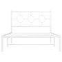 Metallbettgestell mit Kopf- und Fußteil weiß 107x203 cm von vidaXL, Betten und Lattenroste - Ref: Foro24-376289, Preis: 81,47...
