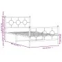 Metallbettgestell mit Kopf- und Fußteil weiß 107x203 cm von vidaXL, Betten und Lattenroste - Ref: Foro24-376289, Preis: 80,33...