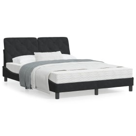 Estructura de cama con luces LED terciopelo negro 140x190 cm de vidaXL, Camas y somieres - Ref: Foro24-3213851, Precio: 202,1...