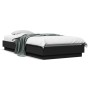 Black engineered wood bed frame 100x200 cm by vidaXL, Beds and slatted bases - Ref: Foro24-839596, Price: 90,45 €, Discount: %