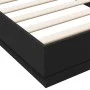 Schwarzer Bettrahmen aus Holzwerkstoff, 100 x 200 cm von vidaXL, Betten und Lattenroste - Ref: Foro24-839596, Preis: 89,31 €,...