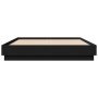 Black engineered wood bed frame 120x190 cm by vidaXL, Beds and slatted bases - Ref: Foro24-3209885, Price: 122,32 €, Discount: %
