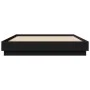 Black engineered wood bed frame 120x190 cm by vidaXL, Beds and slatted bases - Ref: Foro24-3209885, Price: 120,94 €, Discount: %