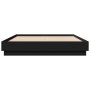 Black engineered wood bed frame 120x190 cm by vidaXL, Beds and slatted bases - Ref: Foro24-3209885, Price: 122,32 €, Discount: %