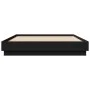 Black engineered wood bed frame 120x190 cm by vidaXL, Beds and slatted bases - Ref: Foro24-3209885, Price: 120,94 €, Discount: %