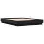 Black engineered wood bed frame 120x190 cm by vidaXL, Beds and slatted bases - Ref: Foro24-3209885, Price: 122,32 €, Discount: %