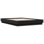 Black engineered wood bed frame 120x190 cm by vidaXL, Beds and slatted bases - Ref: Foro24-3209885, Price: 120,94 €, Discount: %