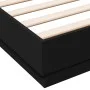 Black engineered wood bed frame 120x190 cm by vidaXL, Beds and slatted bases - Ref: Foro24-3209885, Price: 120,94 €, Discount: %