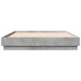 Concrete gray engineered wood bed frame 120x190cm by vidaXL, Beds and slatted bases - Ref: Foro24-3209887, Price: 119,29 €, D...