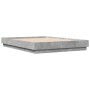 Betongrauer Bettrahmen aus Holzwerkstoff, 120 x 190 cm von vidaXL, Betten und Lattenroste - Ref: Foro24-3209887, Preis: 119,2...
