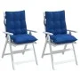 Low Back Chair Cushions 2 Pcs Royal Blue Oxford Fabric by vidaXL, Cushions for chairs and sofas - Ref: Foro24-377701, Price: ...