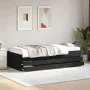 Lounger with black engineered wood drawers 90x200 cm by vidaXL, Beds and slatted bases - Ref: Foro24-3280875, Price: 182,41 €...