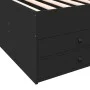 Lounger with black engineered wood drawers 90x200 cm by vidaXL, Beds and slatted bases - Ref: Foro24-3280875, Price: 182,41 €...