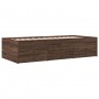 Lounger with brown oak engineered wood drawers 90x200 cm by vidaXL, Beds and slatted bases - Ref: Foro24-3280880, Price: 214,...