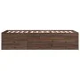 Tumbona con cajones madera ingeniería roble marrón 90x200 cm de vidaXL, Camas y somieres - Ref: Foro24-3280880, Precio: 211,1...