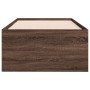 Lounger with brown oak engineered wood drawers 90x200 cm by vidaXL, Beds and slatted bases - Ref: Foro24-3280880, Price: 214,...