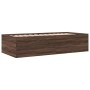 Lounger with brown oak engineered wood drawers 90x200 cm by vidaXL, Beds and slatted bases - Ref: Foro24-3280880, Price: 214,...