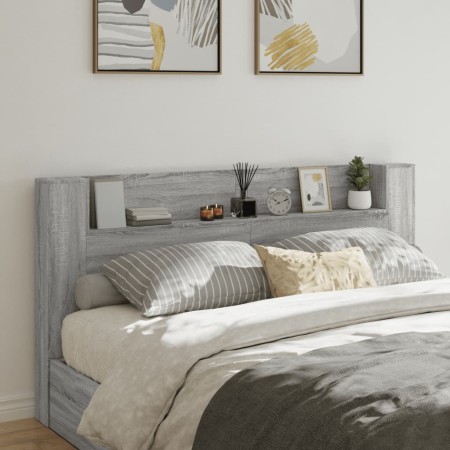 Sonoma-graues LED-Bettkopfteil 200 x 16,5 x 103,5 cm von vidaXL, Kopf- und Fußteile - Ref: Foro24-839271, Preis: 113,81 €, Ra...